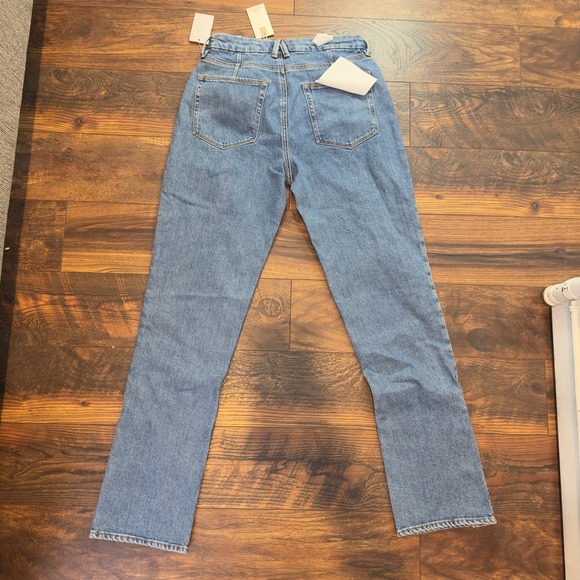 GOOD AMERICAN Good Icon High Rise Button Snap Flare Jeans Light Wash Size 6 28 - Picture 12 of 12
